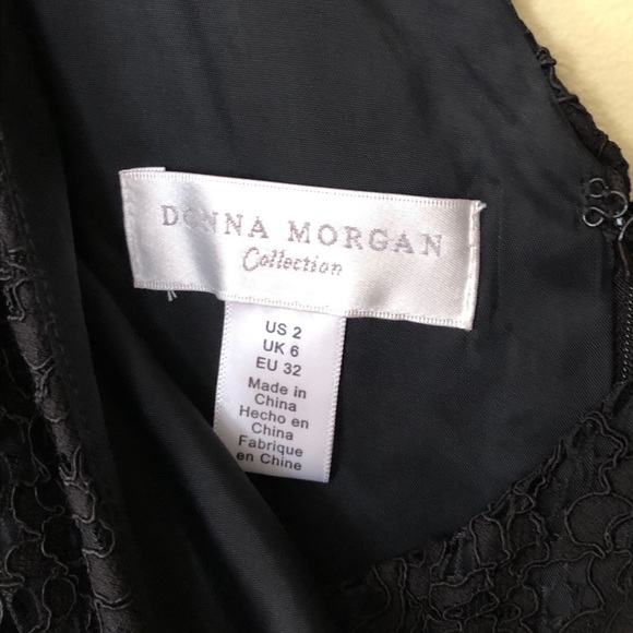 Donna Morgan Black Lace Dress Size 2 Maxi - Picture 5 of 5